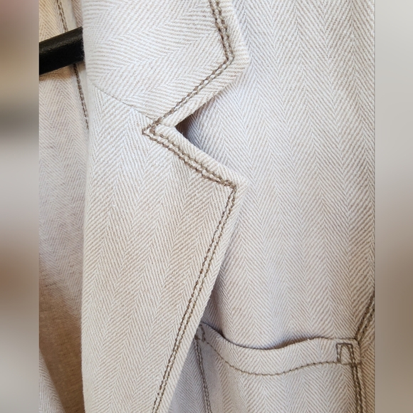J. Jill Cream Linen/Cotton Blazer!!! - Picture 6 of 12